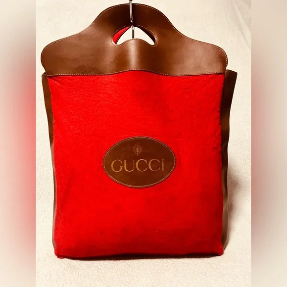 Gucci Vintage  Felt Shopper Tote Bag - Picture 15 of 15
